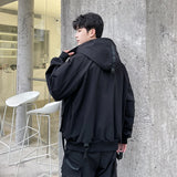 Outdoor Jackets Men Hooded Moto Japanese Style Handsome Pockets All-match Fitness High Street Leisure Autumn Safari Boyfriend