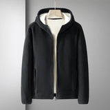 Male Large Cardigan Hoodie Autumn Winter Hooded New Styles Couples Outdoor Clothes Warm Double-sided Velvet Top Fleece Jacket