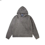 Autumn and winter American fashion men and women knitted hooded couple loose retro personality Harajuku casual sweater y2k