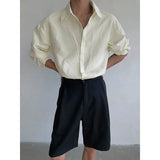 Spring Long Sleeved Shirt Men Fashion Society Mens Black Dress Shirt Korean Loose Casual Shirt Mens White Shirts M-3XL