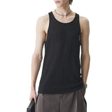 Summer Men's Solid Color Sleeveless Vest Y2k Korean Version Loose Casual Fashion Street Trend Simple Men's New Round Neck Top