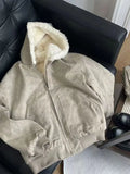 American style trendy personalized thick men and women retro hooded sweatshirt for couples loose casual for autumn and winter