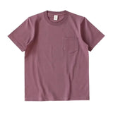 265g Thick Retro Cotton Heavy T-shirts Seamless Round Neck Pocket Short-sleeved Tshirts Men Tops Tee Breathable Skin-friendly