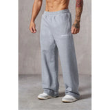 2025 American Style New Men's Sports Pants Spring Autumn Outdoor Jogging Muscle Fitness Embroidered Straight Casual Long Pants