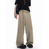 Khaki Black Suit Pants Men Fashion Society Mens Dress Pants Korean Loose Wide Leg Pants Mens Office Formal Trousers S-2XL