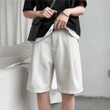 Men Shorts Solid Chic All-match Summer Thin Baggy Straight Ins Casual Trousers for Male Harajuku Simple Popular Clothing