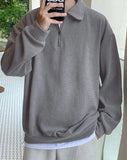 Sweatshirts Men Autumn New Arrival American Style Vintage Loose Casual Design Solid Outwear All-match Ropa Para Hombre Harajuku