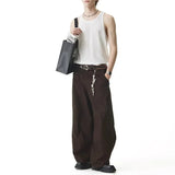 Summer Men's Solid Color Sleeveless Vest Y2k Korean Version Loose Casual Fashion Street Trend Simple Men's New Round Neck Top