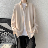 Long Sleeved Shirt Men Fashion Black Dress Shirt Men Korean Loose Casual White Shirt Mens Office Formal Shirt Large Size 4XL