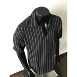 Men Slim Fit Striped Polo Collar T-Shirt Summer Casual Breathable Cotton Comfortable Fashion Tee Shirt Top Striped Mens Clothing