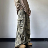 Y2K Fashion Multi Pockets Camouflage Baggy Cargo Jeans Pants For Men Clothing Korean Casual Women Long Trousers Ropa Hombre