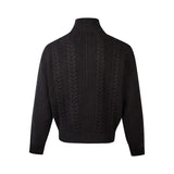 New Japanese Retro Men Cardigan Jacket Winter Light Luxury Trendy Turtleneck Knit Zip-up Long Sleeve Sweater Coat Premium Outfit