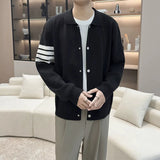 Japanese Retro Men's Cardigan Coats Light Luxury Knitted Lapel Long Sleeve Sweater Jacket Leisure Premium Quality Knitwear M-3XL