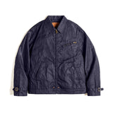 Maden New Men's Retro IV Oiled Wax Jacket with Lapel and Zipper Short Canvas Outerwear for Autumn Classic Style Slim Fit Jacket
