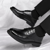 genuine leather fashionable casual men's classic business Oxford shoes versatile men's shoes wedding retro leather shoes