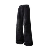 Men's Baggy Denim Trousers New Streetwear Wide Leg Loose Denim Pants Fashion Distressed Straight Pants