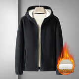 Male Large Cardigan Hoodie Autumn Winter Hooded New Styles Couples Outdoor Clothes Warm Double-sided Velvet Top Fleece Jacket