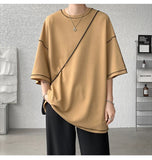 Summer Short Sleeve T-shirt Men Fashion Oversized Black T Shirt Men Streetwear Hip Hop Loose O-Neck White Tshirt Mens Top S-2XL