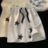 Hip Hop Shorts Summer Loose Shorts Men Five-pointed Star Print Harajuku Sweatshorts Streetwear Man Fashion Short Pants