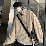 Jackets Men Streetwear Handsome Japanese Corduroy Outwear Solid Large Size BF Loose Classic  New Arrival Popular