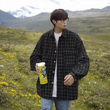 Plaid Shirts Men Autumn Handsome Casual Youthful Popular Long Sleeve All-match High Street Korean Style Hipster Males Clothing
