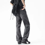 Summer High Street Men's Wear Denim Pants Wavy Trouser Cuffs Design Bootcut Jeans Male Clothing New Stylish 2025