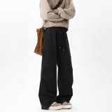 Straight Leg Casual Pants Elastic Waist Drawstring High Quality Unisex Comfortable Trousers Men Women Trendy Outdoor Daily Wear