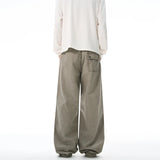 100% Cotton Autumn Men's Loose Trousers Oversized Fashion Spliced Hip Hop Streetwear Wide Legs Baggy Cargo Trousers