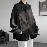 Spring Summer High Quality Solid Long Sleeve Shirts Man Casual Oversize Blouse Male Fashion Simple Clothing Plus Size 5XL-M