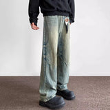 Men Baggy Vintage Wide Leg Jeans Male Designer Spring Autumn Casual Denim Pants Fashion Straight Leg High Street Denim Trousers