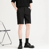 New Summer Men's Casaul Suit Shorts Light Luxury Leisure Non-ironing Straight Korean Style Slim-fit Button-down Pants M-3XL 2025