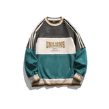 Suede Hip Hop Sweatshirts For Men Y2k Spring And Autumn Couple Sports Pullovers China-Chic Loose Versatile Casual Tops Splice