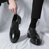 Men's Leather Shoes Italian Brand Business Dress Versatile Casual Shoes High Quality Brown Classic Shoes Large Size 38-46