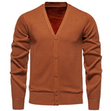 Men Sweater Cardigan Business Casual Classic V-neck Solid Color Cardigan Men Sweater Korean Fashion Trend Knitwear Sweater