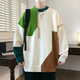 Mens Streetwear Ripped Hole Fashion Sweater Korean High End Luxury Winter Hip Hop Sweaters Men Soft Warm Autumn Pullover
