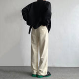 Beige Jeans Men Fashion Casual Wide Leg Jeans Men Streetwear Korean Loose Straight Jeans Mens Baggy Denim Trousers M-2XL