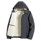 Male Large Cardigan Hoodie Autumn Winter Hooded New Styles Couples Outdoor Clothes Warm Double-sided Velvet Top Fleece Jacket