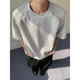 Summer Short Sleeved T-shirt Men Zipper Casual T Shirt Men Streetwear Korean Loose Checkered Tshirt Mens Top Plus Size 4XL