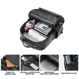 Travel Backpack Men High Quality Casual PVC Leather Waterproof Backpack Multifunction Large Capacity Bag Business School Fashion