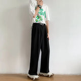 Brown Black Suit Pants Men Fashion Social Mens Dress Pants Korean Loose Straight Wide Leg Pants Mens Office Formal Trousers