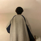 American High Street Letter Print Sweatshirt Men Autumn Oversized Colorblock Pullover Hoodies Y2K Vintage Sudaderas Para Hombres
