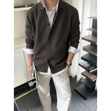 Japanese Retro Men's Cardigan Coats Light Luxury Knitted Lapel Long Sleeve Sweater Jacket Leisure Premium Quality Knitwear M-3XL
