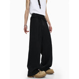 Khaki Black Suit Pants Men Fashion Society Mens Dress Pants Korean Loose Wide Leg Pants Mens Office Formal Trousers S-2XL