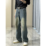 Black Baggy Jeans Men Fashion Retro Casual Straight Jeans Men Streetwear Korean Loose Vintage Jeans Mens Denim Trousers S-3XL