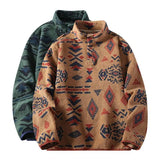 Korean Style High-end Stand Collar Sweatshirt Men's Winter Trendy Ethnic Style Plus Velvet Thickened Warm Versatile Top Jacket