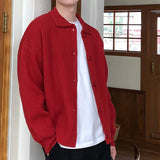 Fall Winter Men's Daily Loose Solid Sweaters Comfortable Button Knitted Cardiga 2024 Korean Thermal Long Sleeve Outerwears Male