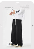 Fashion Men's Baggy Straight Casual Pants Cotton Comfortable Stretch Trousers Sweatpants Joggers Classic Black Khaki Male Clothe