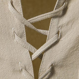 Medieval Pirate Drawstring Shirt Pants Men's Halloween Cosplay Dress Up Costume Vacation Cotton Linen Breathable