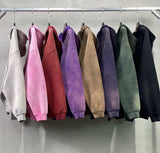 Men's Zip Up Hoodies Tie Dye Washed Double Oversize Cardigan Sweatshirt Loose Plus Plush Gradient Man Hooded Pullovers Winter