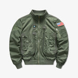Windproof Military Style Men's Jacket Workwear Flight Suit Casual Outdoor Jacket Tactical Stand Collar New Pilot Men's Jacket